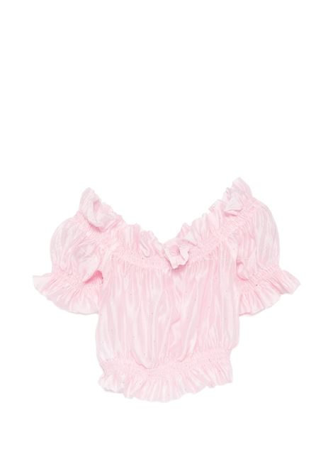 Camicia con strass Lù-Lù BY MISS GRANT | LL4328ROSA